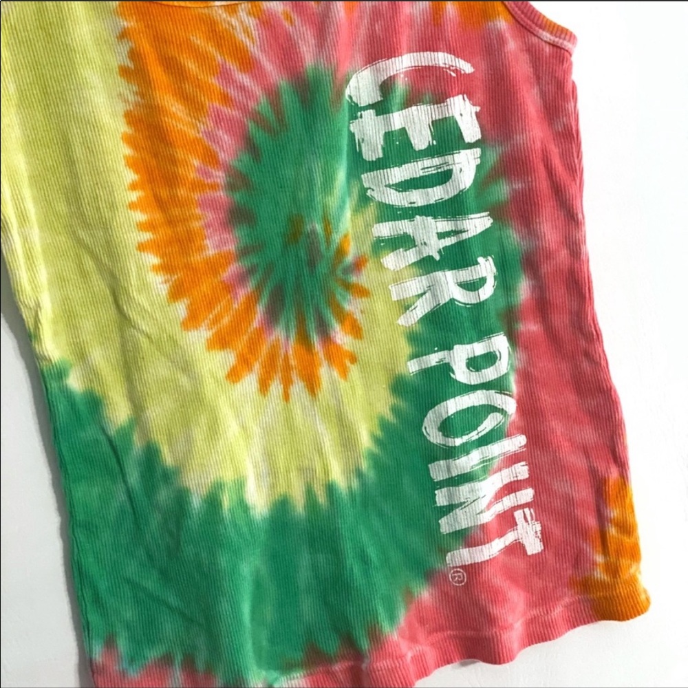 Cedar Point tie dye ribbed tank top - Picture 6 of 7